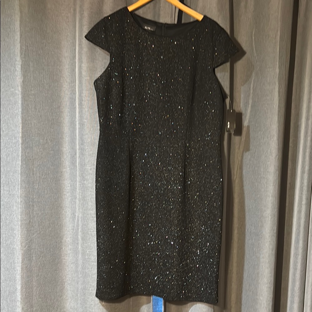 Alyx Gray Sequin Sheath Dress Cap Sleeve